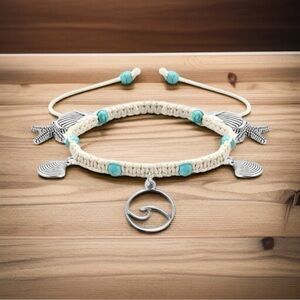 NWT Boho Seashell Starfish Adjustable Bracelet/Ankle Bracelet